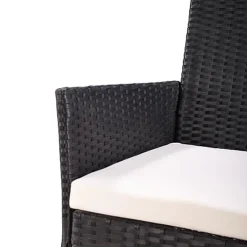 Newport Rattan Garden Furniture Set Conservatory Patio Outdoor Table Chairs Sofa Cover, Black Plus Cover -Flymo Shop newport rattan garden furniture set conservatory patio outdoor table chairs sofa cover black plus cover5060678407391 03c MP