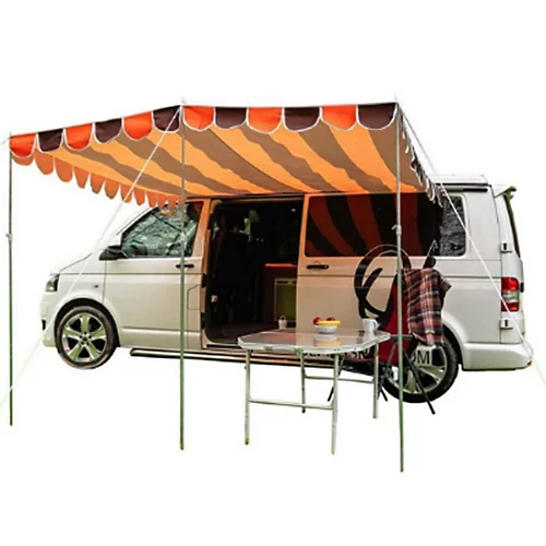 OLPRO Shade Campervan Canopy Orange And Brown 3 OLPRO Shade Campervan Canopy Orange And Brown