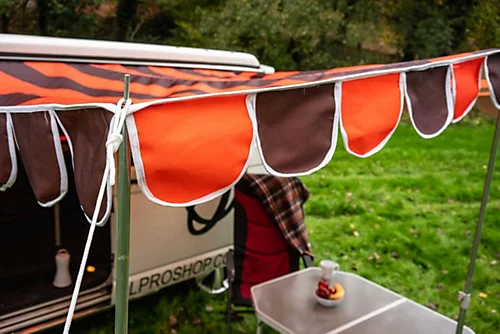 OLPRO Shade Campervan Canopy Orange And Brown 4 OLPRO Shade Campervan Canopy Orange And Brown - Image 2