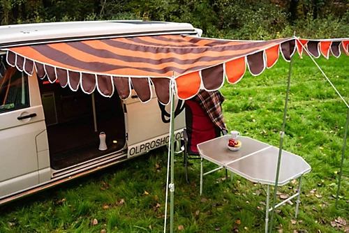 OLPRO Shade Campervan Canopy Orange And Brown 5 OLPRO Shade Campervan Canopy Orange And Brown - Image 3