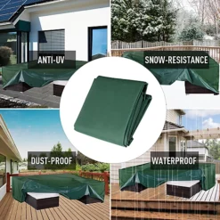 Outsunny 210x140x80cm UV Rain Protective Cover For Garden Rattan Furniture -Flymo Shop outsunny 210x140x80cm uv rain protective cover for garden rattan furniture5060265999476 06c MP