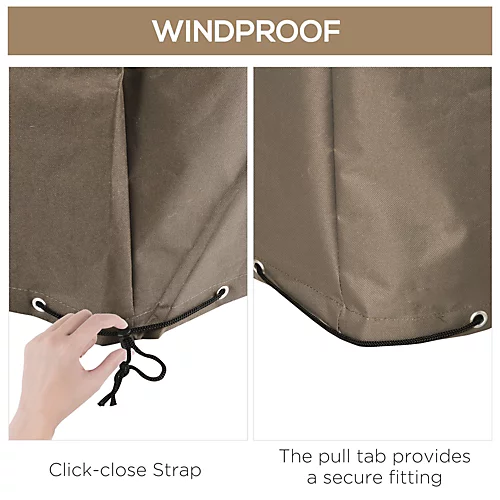 Outsunny 275x205cm Outdoor Furniture Protective Cover Water UV Resistant Beige 6 Outsunny 275x205cm Outdoor Furniture Protective Cover Water UV Resistant Beige - Image 4