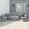 Outsunny 6 PCs Outdoor Rattan Sofa Set Half Round Conversation With Cushions -Flymo Shop outsunny 6 pcs outdoor rattan sofa set half round conversation with cushions5056399126543 01c MP