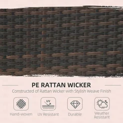 Outsunny 7PC Rattan Dining Set Patio Chair Glass Top Table Wicker Furniture 9 Outsunny 7PC Rattan Dining Set Patio Chair Glass Top Table Wicker Furniture -Flymo Shop outsunny 7pc rattan dining set patio chair glass top table wicker furniture5055974873650 06c MP