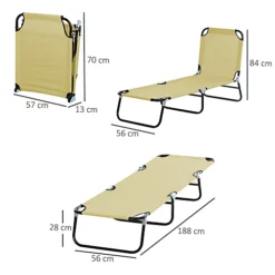 Outsunny Folding Lounge Chair Outdoor Chaise For Bench Patio Beige -Flymo Shop outsunny folding lounge chair outdoor chaise for bench patio beige5056399118685 03c MP