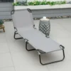 Outsunny Folding Lounge Chair Outdoor Chaise For Bench Patio Grey -Flymo Shop outsunny folding lounge chair outdoor chaise for bench patio grey5056534570873 01c MP