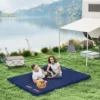 Outsunny Inflatable Bed Double Mattress Camping Sleeping Outdoor Travel Blue -Flymo Shop outsunny inflatable bed double mattress camping sleeping outdoor travel blue5056029893784 01c MP