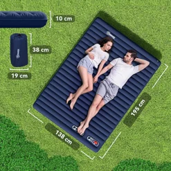 Outsunny Inflatable Bed Double Mattress Camping Sleeping Outdoor Travel Blue -Flymo Shop outsunny inflatable bed double mattress camping sleeping outdoor travel blue5056029893784 03c MP
