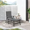 Outsunny Outdoor Folding Sun Lounger W/ Adjustable Backrest And Aluminium Grey -Flymo Shop outsunny outdoor folding sun lounger w adjustable backrest and aluminium grey5056534574765 01c MP