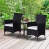 Outsunny Rattan Bistro Set Garden Chair Table Patio Outdoor Cushion Conservatory Black -Flymo Shop outsunny rattan bistro set garden chair table patio outdoor cushion conservatory black5055974822085 01c MP