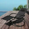Schallen Garden & Outdoor Breathable Heavy Duty Steel Rocking Folding Lounger Chair With Pillow (Black) -Flymo Shop schallen garden outdoor breathable heavy duty steel rocking folding lounger chair with pillow black 19181 01c MP