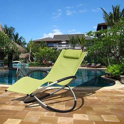 Smart Living Zero Gravity Rocking Sun Lounger Chair With Pillow Green 3 Smart Living Zero Gravity Rocking Sun Lounger Chair With Pillow Green