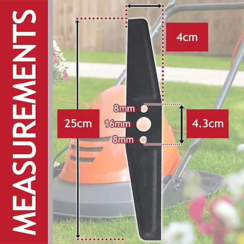 SPARES2GO Metal Blade Compatible With Flymo Hover Vac Turbo Lite 250 Lawnmower (25cm) 5 SPARES2GO Metal Blade Compatible With Flymo Hover Vac Turbo Lite 250 Lawnmower (25cm) - Image 3