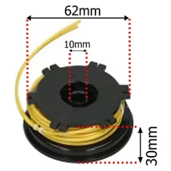SPARES2GO Spool Line Head Kit Compatible With Ryobi PLT2543 RBC254FC Strimmer Trimmer -Flymo Shop spares2go spool line head kit compatible with ryobi plt2543 rbc254fc strimmer trimmer5057817002739 04c MP