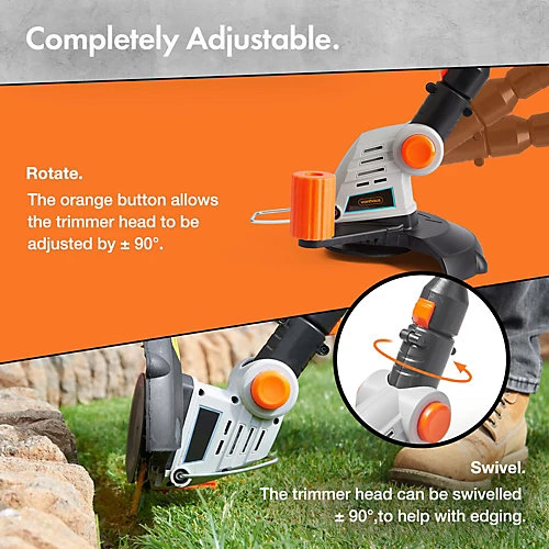 VonHaus Cordless Grass Trimmer, Electric Lawn Trimmer/Edger For Flower Beds & Lawns, 20V Battery, Extendable Telescopic Handle 5 VonHaus Cordless Grass Trimmer, Electric Lawn Trimmer/Edger For Flower Beds & Lawns, 20V Battery, Extendable Telescopic Handle - Image 3