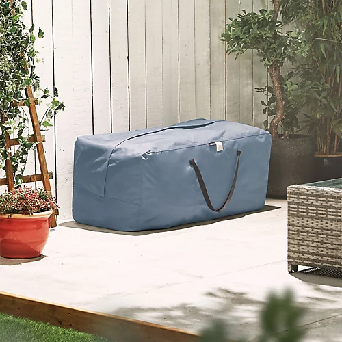 VonHaus Garden Cushion Storage Bag For Garden Cushions With Handles & Covered Zip, Heavy Duty Polyester, 110x48x48cm 4 VonHaus Garden Cushion Storage Bag For Garden Cushions With Handles & Covered Zip, Heavy Duty Polyester, 110x48x48cm - Image 2